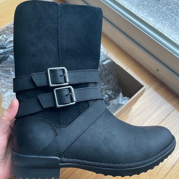 UGG Shoes Nib Womens Ugg Lorna Waterproof Suede Black Short Boot 7
